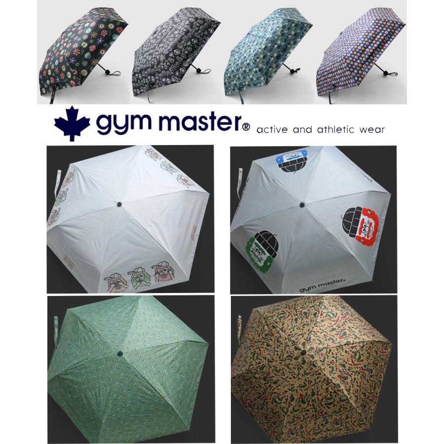 gym master ジムマスター ハッピーペイントアンブレラ G499765 折りたたみ傘 晴雨兼用 日傘 雨傘 UVカット 遮光 遮熱 軽量 総柄 アウトドア 春夏 | gym master