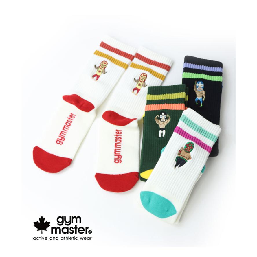 gym master ジムマスター リフレクションライン刺繍 ソックス 靴下 メンズ レディース 春 夏 春夏 G566787 | gym master