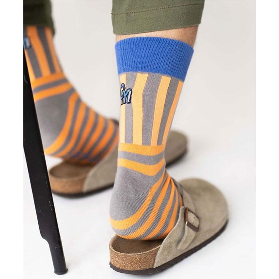 gym master ジムマスター GYM刺繍ストライプボーダーソックス G666752 靴下 メンズ レディース ストライプ ボーダー キャンプ フェス グランピング | gym master | 06