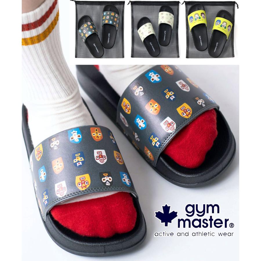 gym master ジムマスター ハッピーペイントシャワーサンダル G799799 メンズ レディース シャワーサンダル サンダル 春夏 軽量 総柄 アウトドア レジャー | gym master