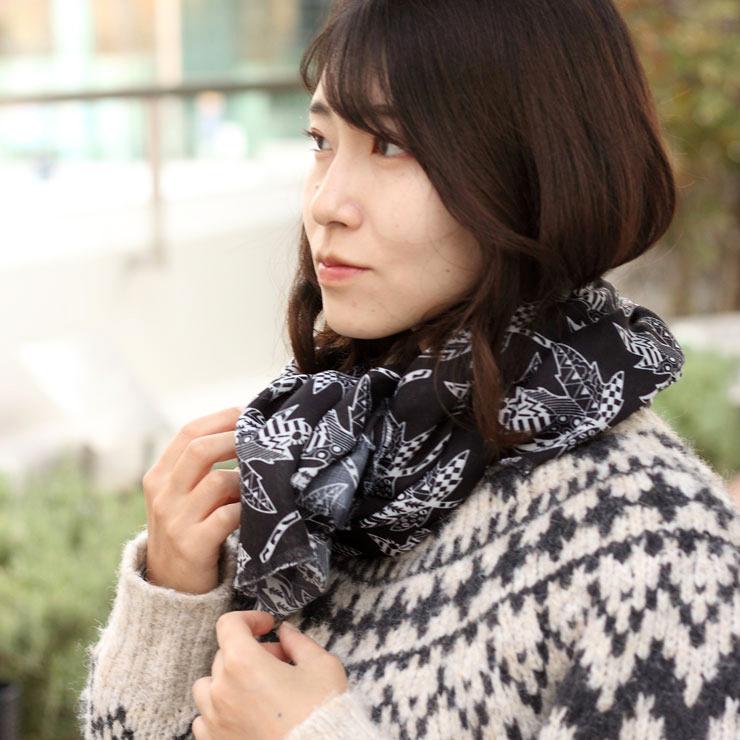 ネックウォーマー / ストール マフラー レディース ブランド メンズ チャムス gym master 総柄 ストール G921600 | gym master | 05