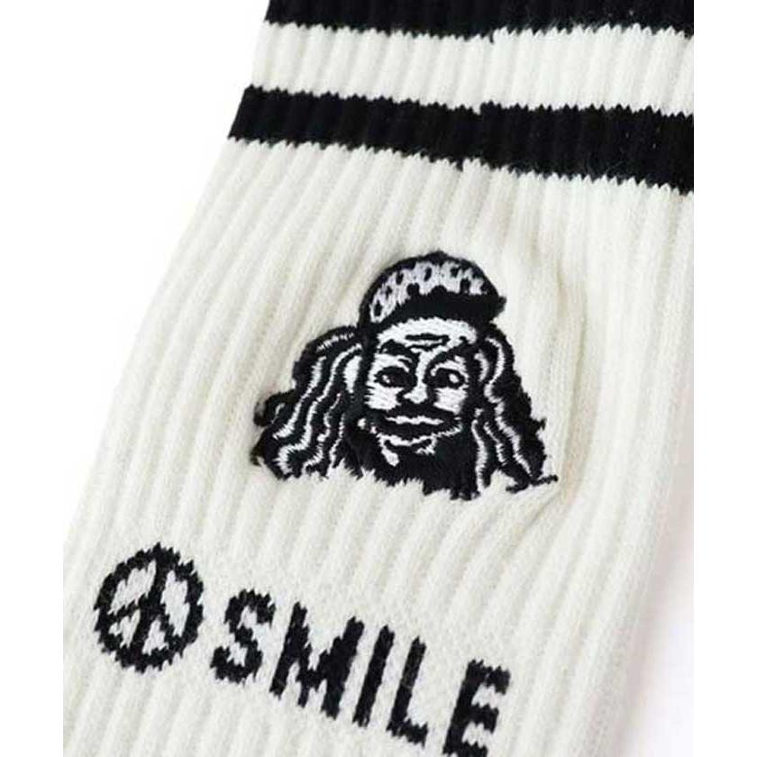 gym master ジムマスター SMILE 刺繍 ライン ソックス G966630 | gym master | 12