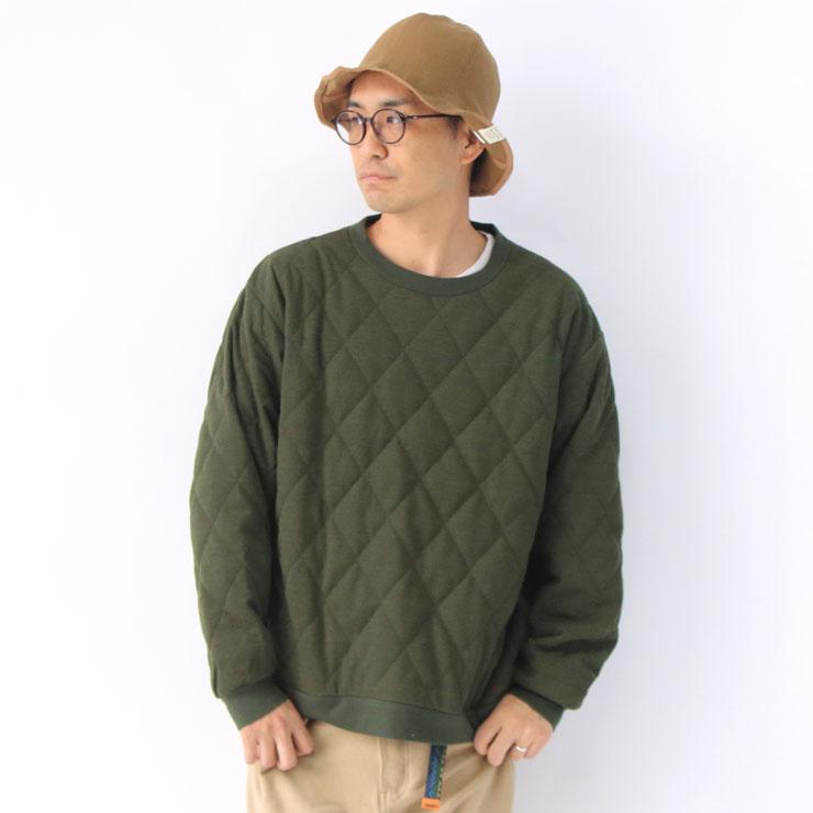 キルティングジャケット メンズ ジムマスター キルティングワッフルクルーネック gym master G221716 | gym master | 02