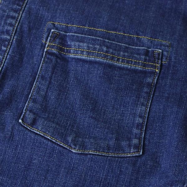 gym master ジムマスター 10ozストレッチデニム&カツラギシャツジャケット g221718 プロトコル デニムシャツ ストレッチ ショールカラー ライトアウター | gym master | 16