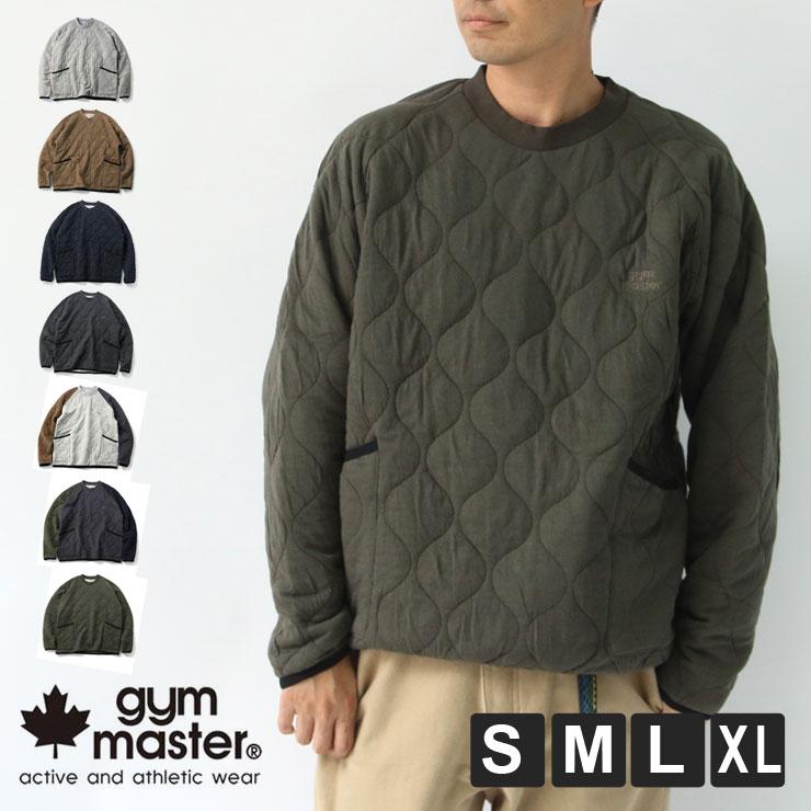 キルティングジャケット メンズ ジムマスター プルオーバー gym master ウェーブ キルトクルーネック G233737 | gym master