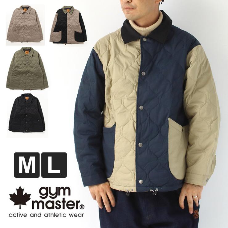 ジムマスター アウター メンズ gymmaster ストレッチドビークロスキルティングJKT G233794 キルトジャケット | gym master
