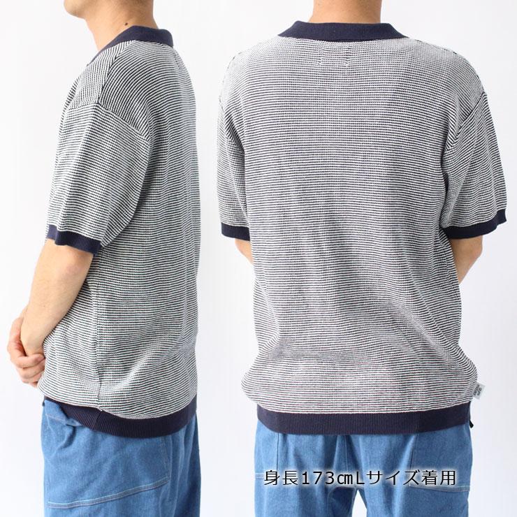 gym master ジムマスター ハイゲージニット ボーダー ポロシャツ G321771 半袖 メンズ  ジムマスター メンズ レディース 春 夏 春夏 | gym master | 10