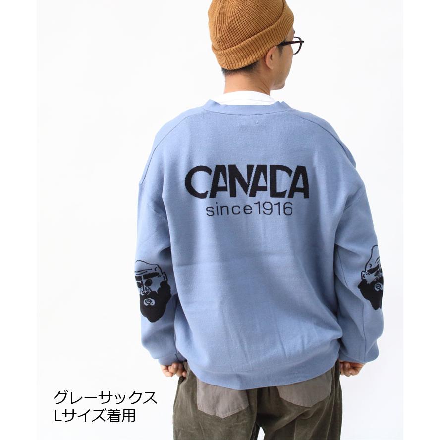 ジムマスター カーディガン ニット ひじおじさん セーター gym master ジャガードニットひじおじさんカーデ G421724 大きいサイズ 長袖 | gym master | 05