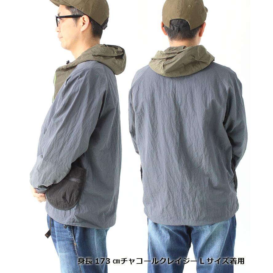 ジムマスター パーカー gym master リップストップ ナイロンDP アノラックパーカー G433741 アウトドア 男女兼用 チャコールCRZ(80) | gym master | 11