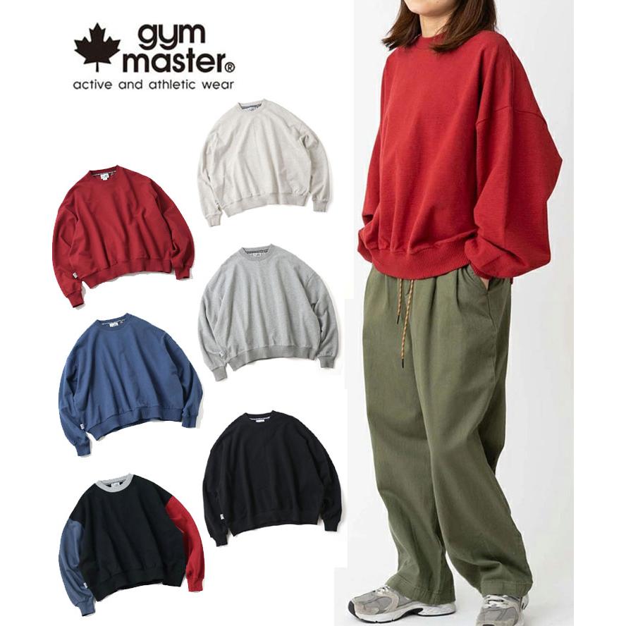 gym master ジムマスター ブロックインレーボリュームスリーブクルー G433750 トップス カットソー クルーネック 長袖 ボリュームスリーブ | gym master