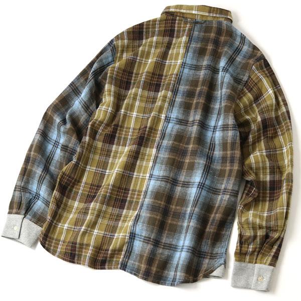 爆買 ジムマスター シャツ メンズ レディース gym master 2WAYショールカラーチェックネルシャツ g433755 ネルシャツ チェックシャツ | gym master | 21