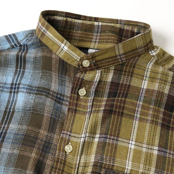 爆買 ジムマスター シャツ メンズ レディース gym master 2WAYショールカラーチェックネルシャツ g433755 ネルシャツ チェックシャツ | gym master | 16