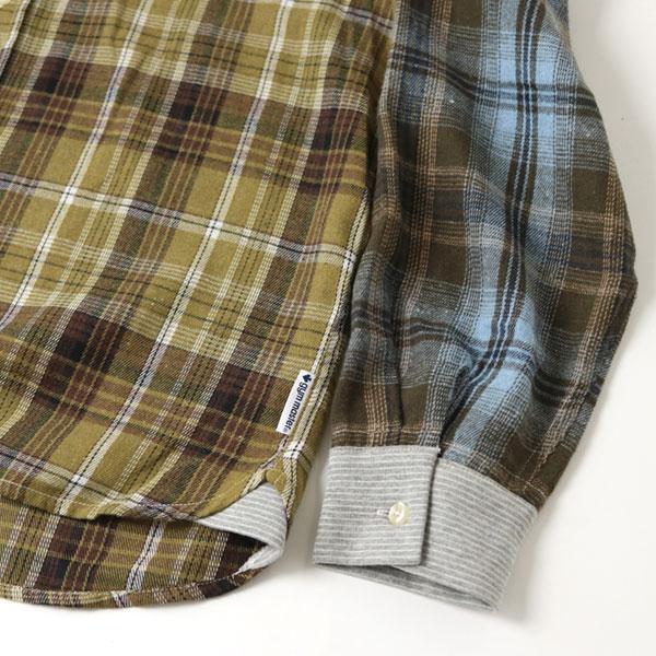 爆買 ジムマスター シャツ メンズ レディース gym master 2WAYショールカラーチェックネルシャツ g433755 ネルシャツ チェックシャツ | gym master | 19