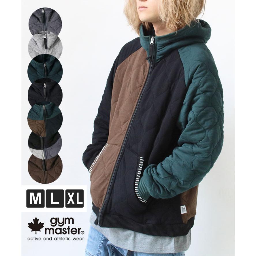ジムマスター スウェット パーカー メンズ レディース gym master ウェーブ キルト ジップパーカー G433766 | gym master