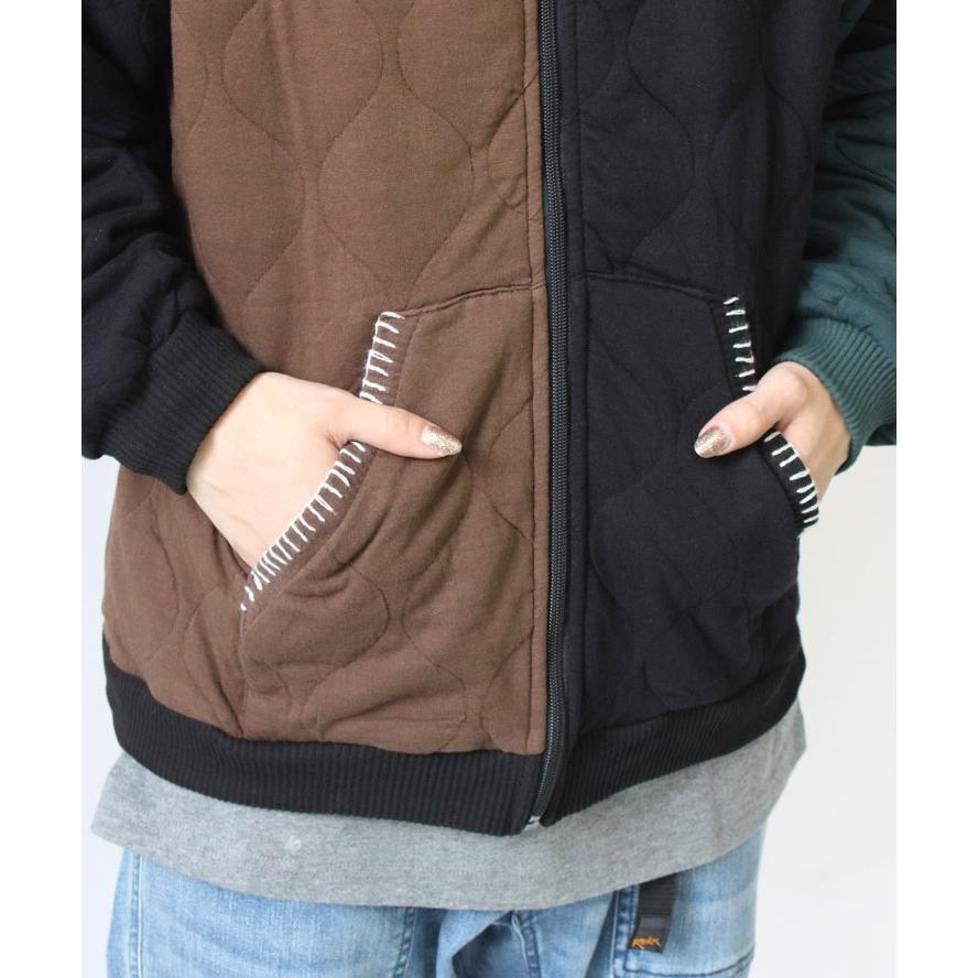 ジムマスター スウェット パーカー メンズ レディース gym master ウェーブ キルト ジップパーカー G433766 | gym master | 09