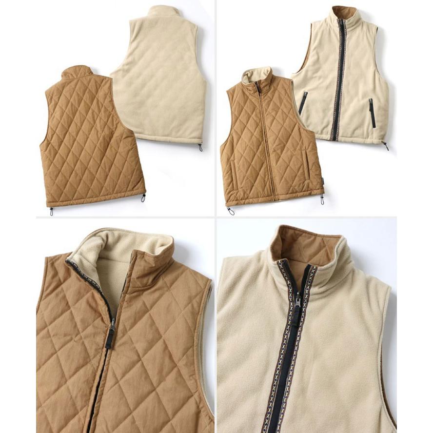 ジムマスター gym master ベスト リバーシブル ロクヨンクロス フリースベスト　G433776 フリース アウター もこもこジャケット | gym master | 07