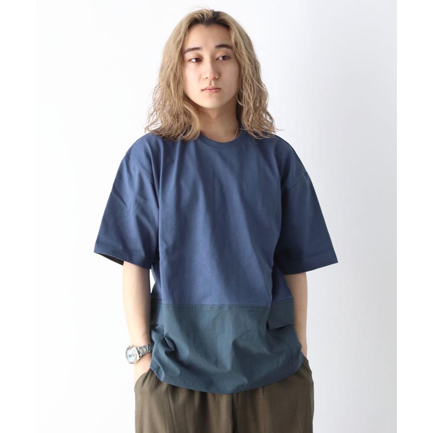 ジムマスター tシャツ 半袖 大きいサイズ 半袖 tシャツ gym master マイクロリップ 天竺切り替えTee G521728 キャンプ | gym master | 08