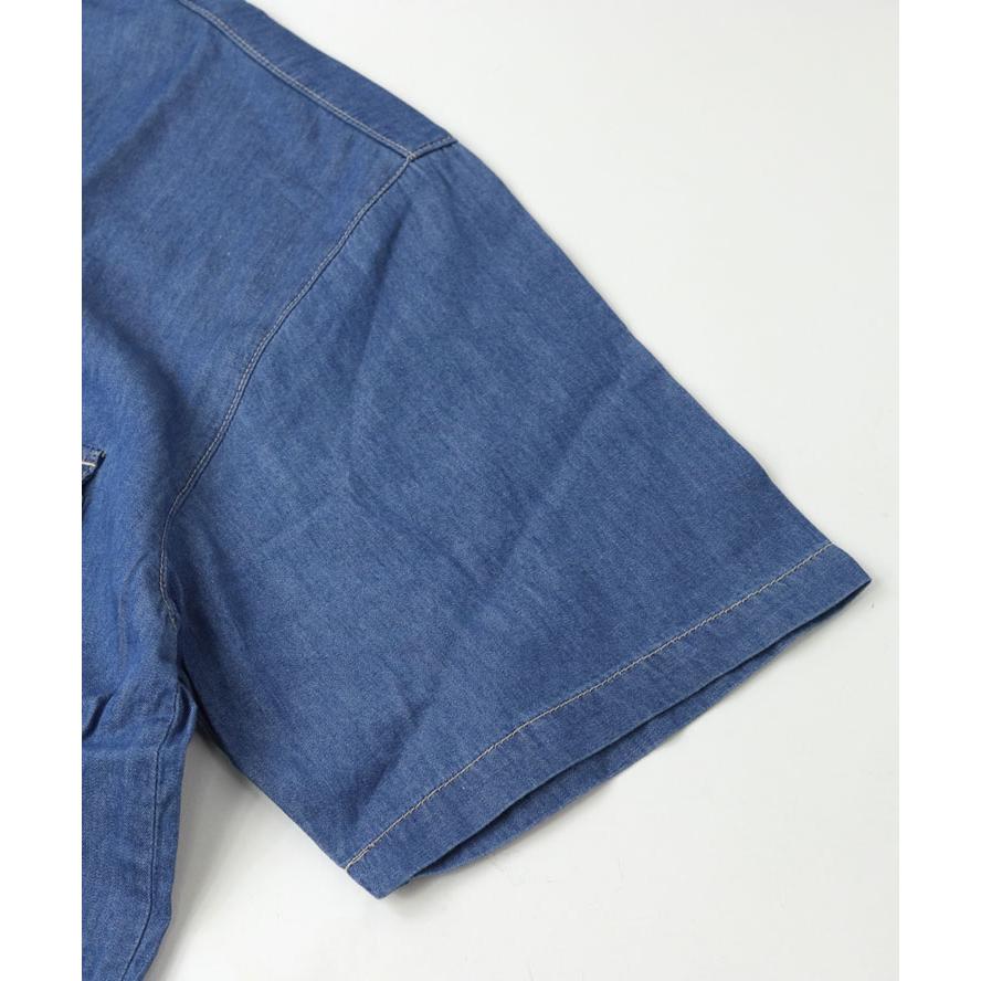 gym master ジムマスター ライトデニムシャツ  半袖シャツ デニムシャツ メンズ メンズ ブランド 大きいサイズ レディース G521732 / 返品・交換不可 | gym master | 08