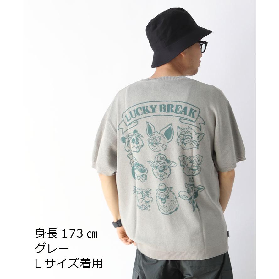 gym master ジムマスター ジャガードニットLuckyBreakTee tシャツ 半袖 メンズ ブランド 大きいサイズ レディース G521737 | gym master | 06