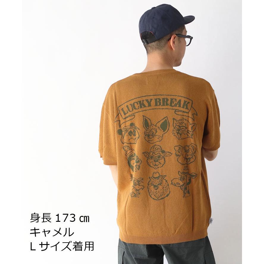 gym master ジムマスター ジャガードニットLuckyBreakTee tシャツ 半袖 メンズ ブランド 大きいサイズ レディース G521737 | gym master | 08