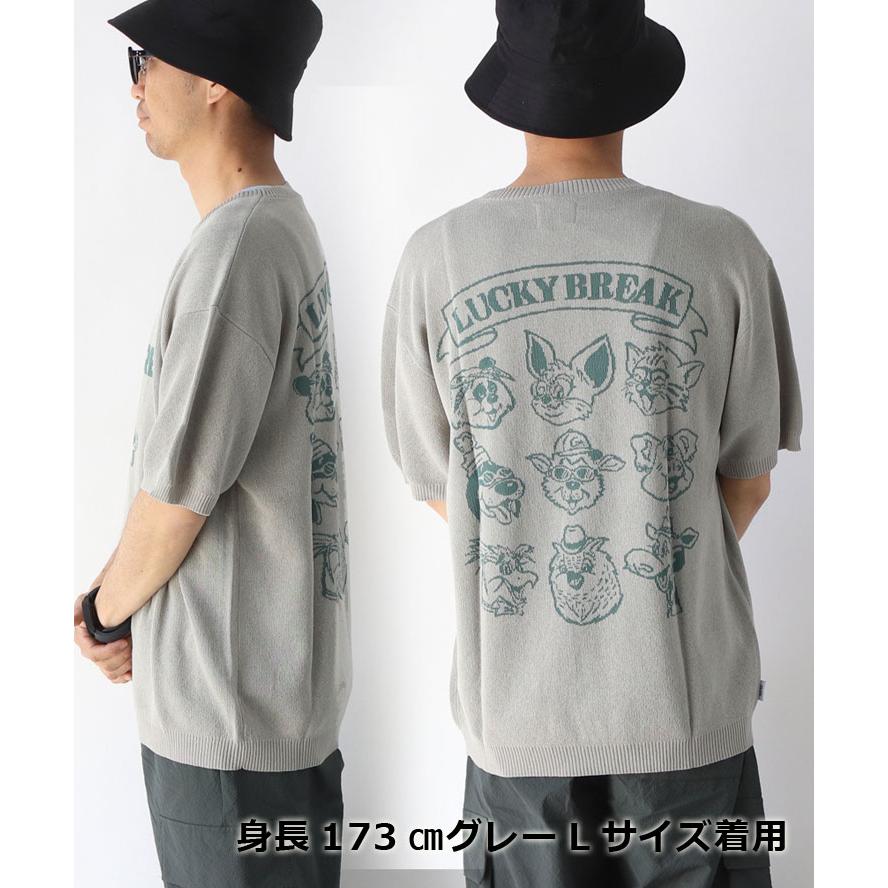 gym master ジムマスター ジャガードニットLuckyBreakTee tシャツ 半袖 メンズ ブランド 大きいサイズ レディース G521737 | gym master | 09