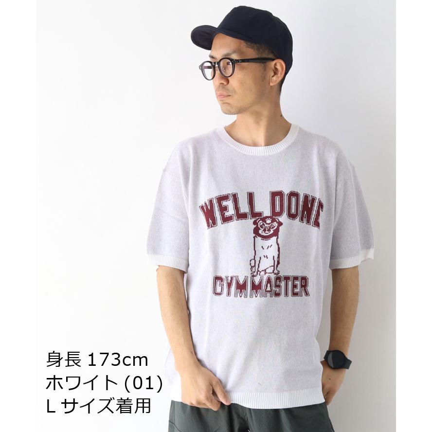 gym master ジムマスター ジャガードニットWellDoneTee tシャツ 半袖 メンズ ブランド 大きいサイズ レディース G521738 | gym master | 07
