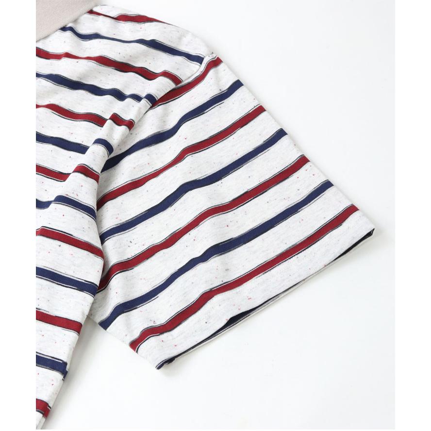 gym master ジムマスター ブルドック刺繍 ボーダー ポロシャツ ヘンリーネック 半袖 大きいサイズ G521742 | gym master | 11