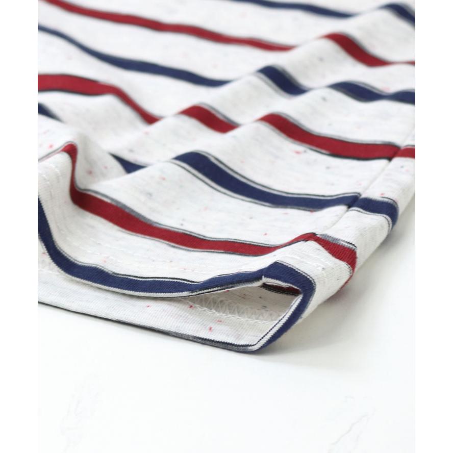 gym master ジムマスター ブルドック刺繍 ボーダー ポロシャツ ヘンリーネック 半袖 大きいサイズ G521742 | gym master | 12