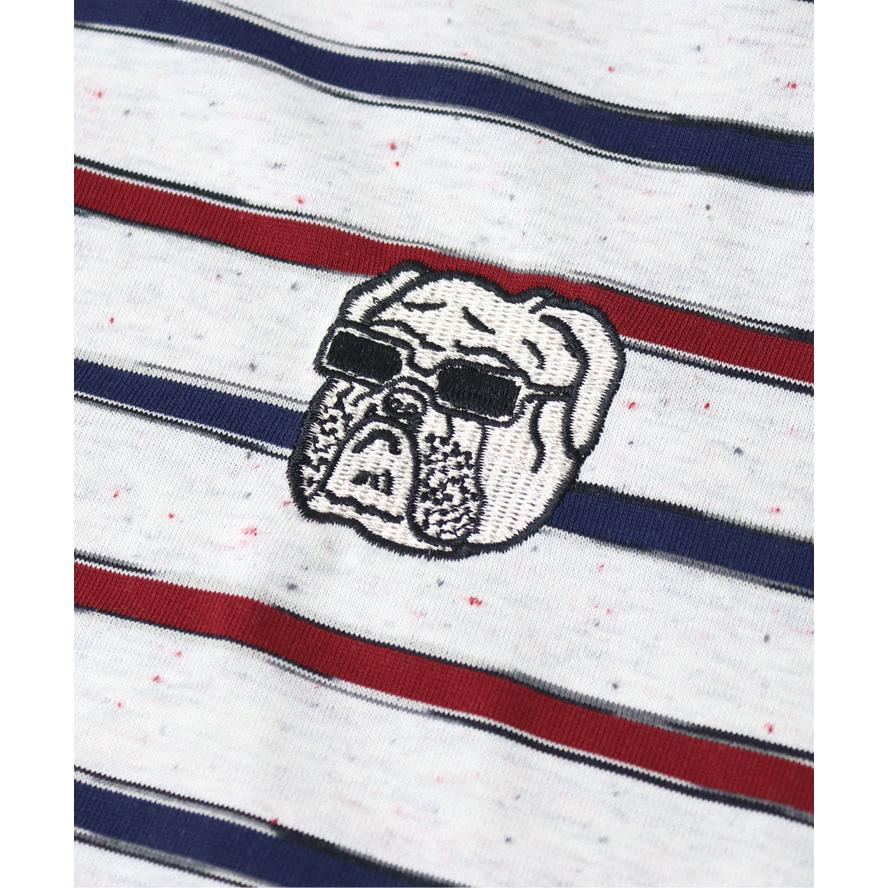 gym master ジムマスター ブルドック刺繍 ボーダー ポロシャツ ヘンリーネック 半袖 大きいサイズ G521742 | gym master | 13