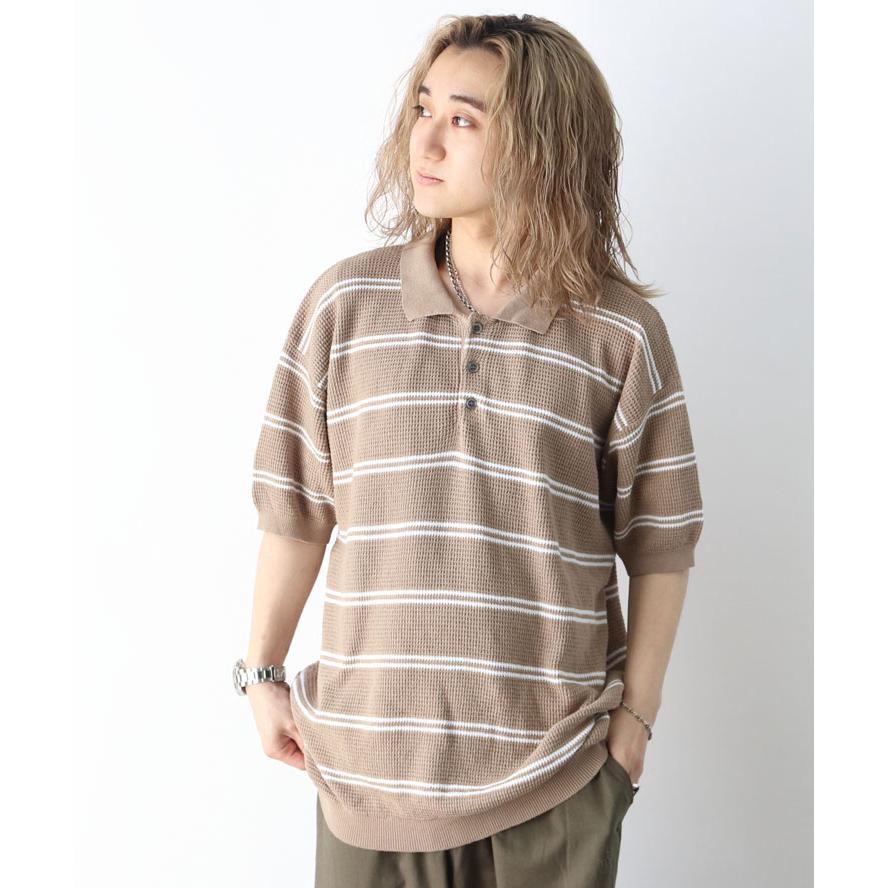 gym master ジムマスター ハイゲージ ニット ボーダー ポロ ポロシャツ Tシャツ メンズ レディース G521752 | gym master | 05