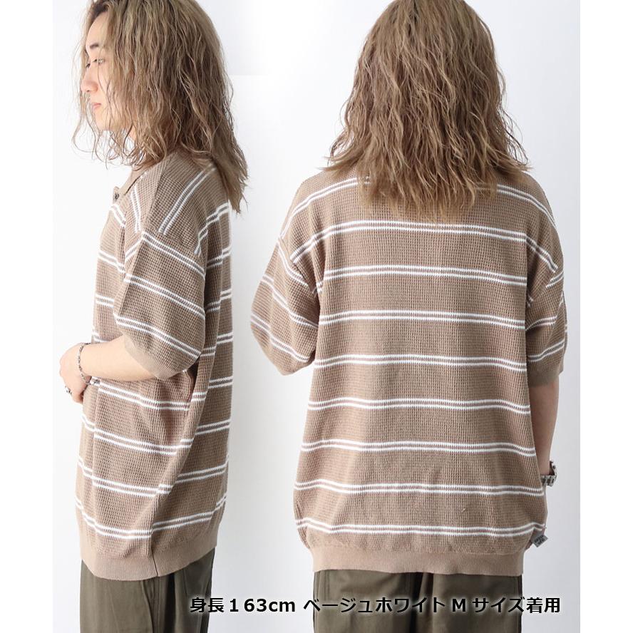 gym master ジムマスター ハイゲージ ニット ボーダー ポロ ポロシャツ Tシャツ メンズ レディース G521752 | gym master | 06