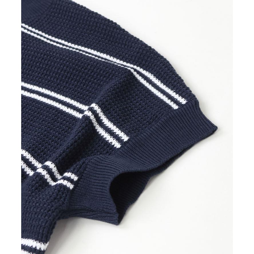 カットソー レディース  Tシャツ レディース gym master ジムマスター ハイゲージ ニットボーダー フレンチスリーブ Tee G521753 | gym master | 08