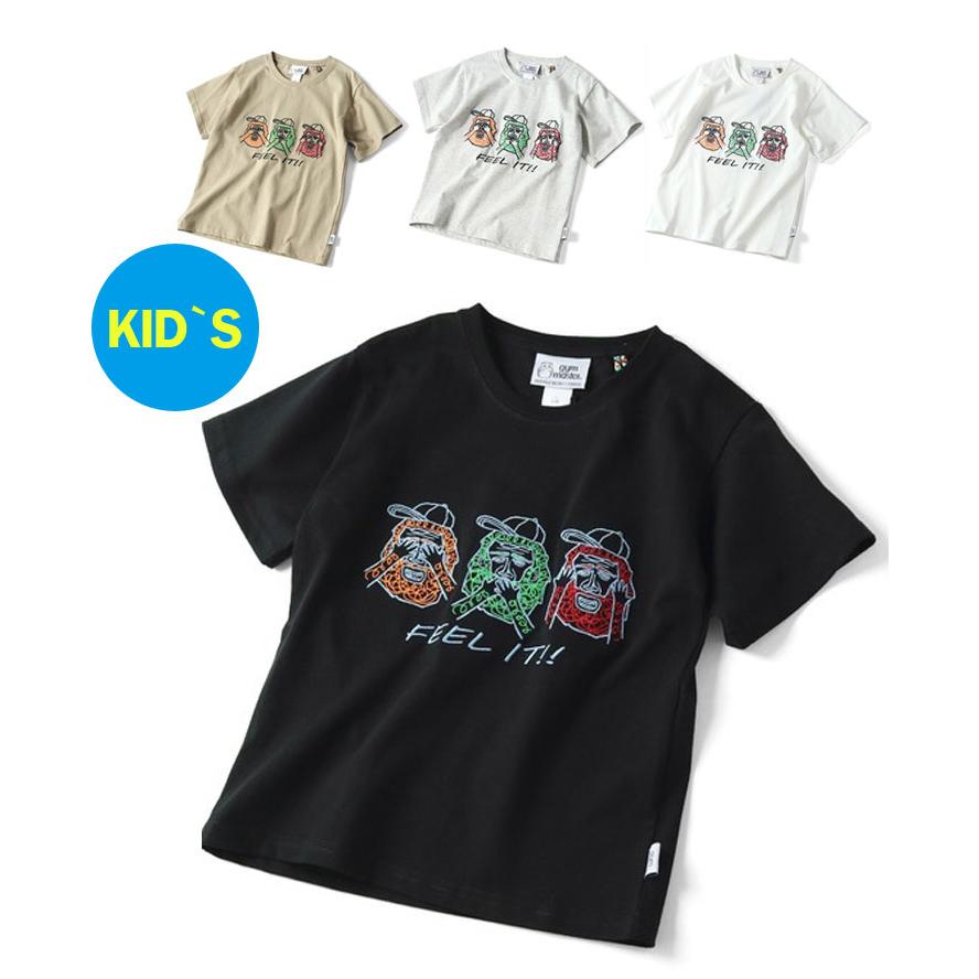 gym master ジムマスター キッズ 7.4ozFeelIt刺繍Tee tシャツ 半袖 子供服 男の子 女の子 ブランド 120 130 140 G521792K | gym master