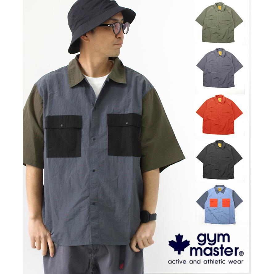 爆買 gym master ジムマスター リップストップナイロンシャツ 半袖シャツ メンズ 大きいサイズ G533711 | gym master