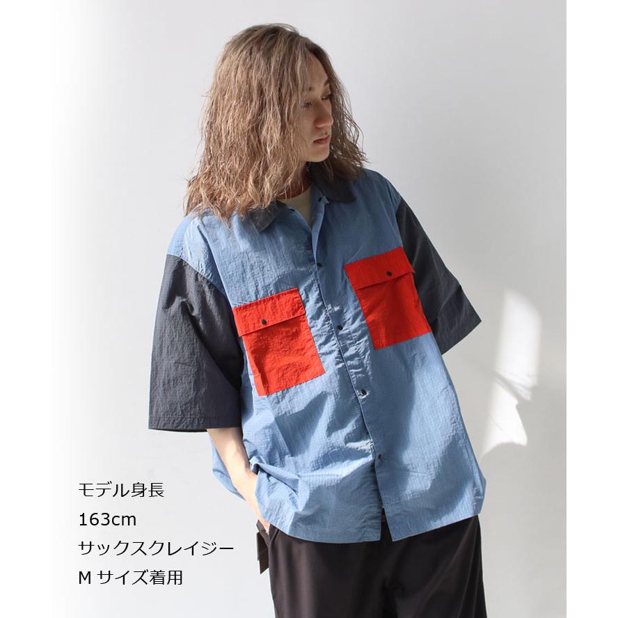 爆買 gym master ジムマスター リップストップナイロンシャツ 半袖シャツ メンズ 大きいサイズ G533711 | gym master | 08