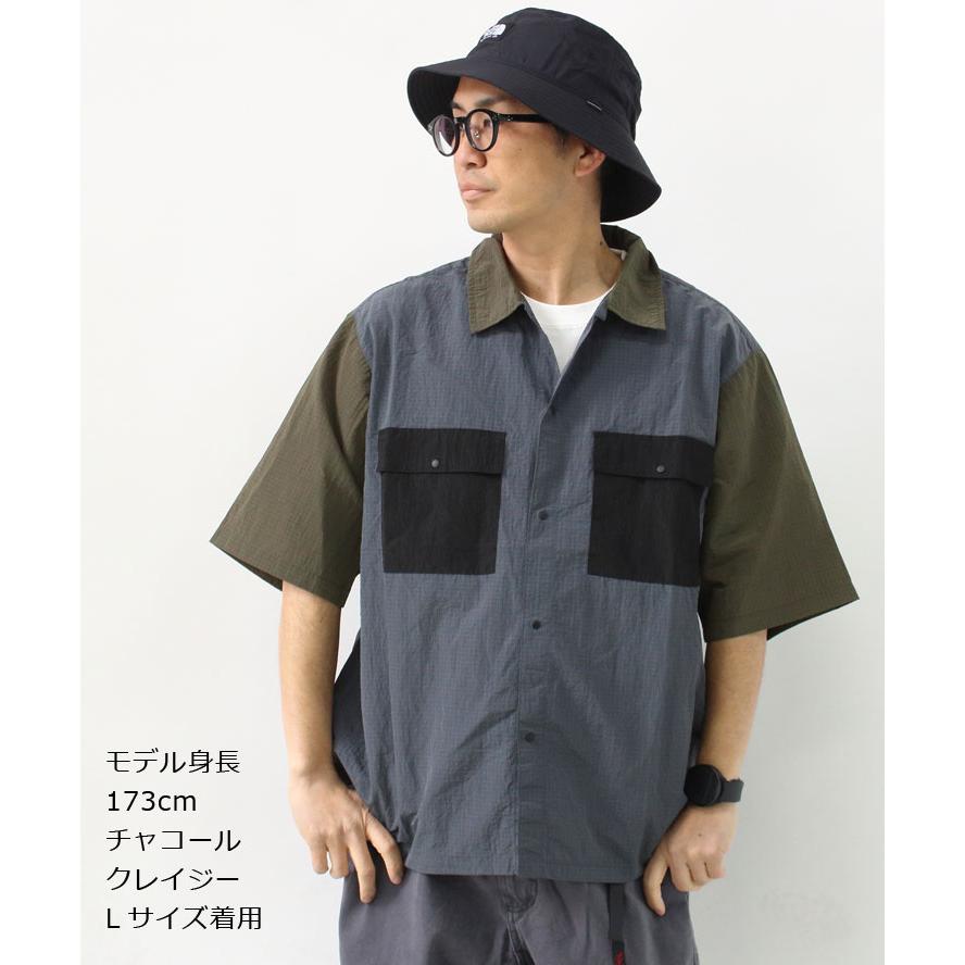 爆買 gym master ジムマスター リップストップナイロンシャツ 半袖シャツ メンズ 大きいサイズ G533711 | gym master | 09