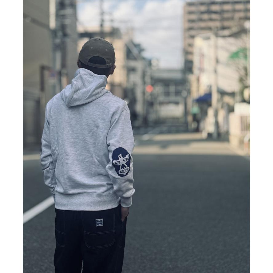 爆買 gym master ジムマスター ヒジレスラースウェットプルパーカー G580697 寝袋 覆面レスラー 綿100% フード フーディー 裏毛 | gym master | 07