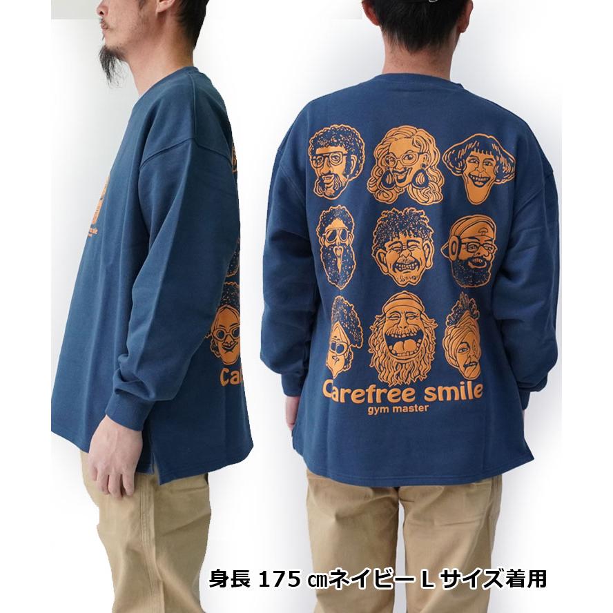 gym master ジムマスター 10.3oz carefree smile スウェットビッグTee G621780 メンズ レディース スウェット トレーナー | gym master | 10