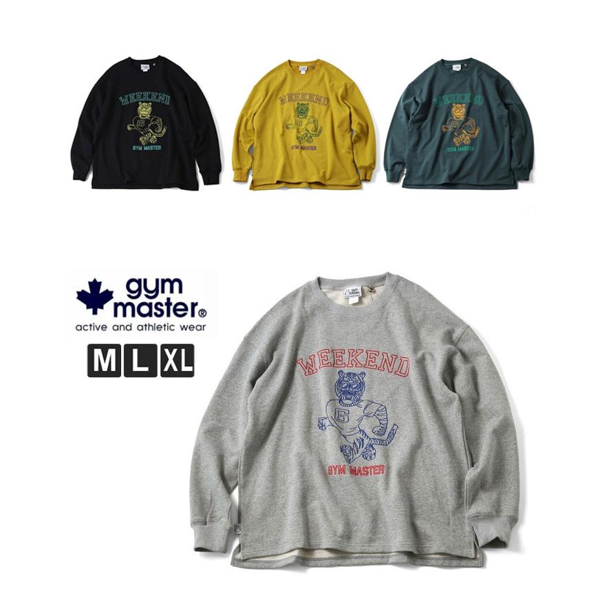 gym master ジムマスター 10.3oz WEEKEND 刺繍スウェットビッグTEE G621782 メンズ レディース スウェット トレーナー | gym master