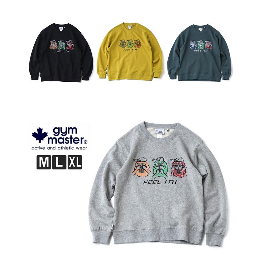gym master ジムマスター 10.3oz FEEL IT! 刺繍スウェットシャツ G621786 メンズ レディース スウェット トレーナー | gym master