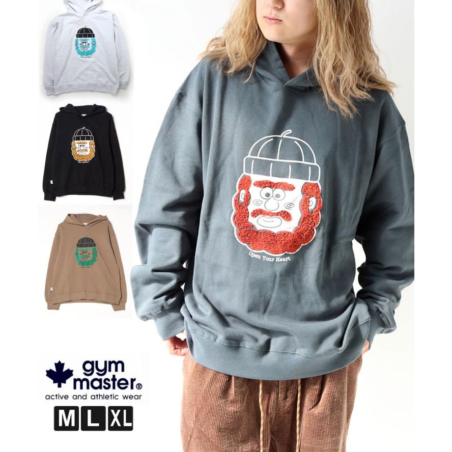 gym master ジムマスター 10.3oz open your heart スウェットプルパーカー G621789 綿100% フード フーディー | gym master