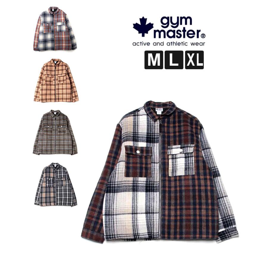 gym master ジムマスター ヘビーチェックネル中ワタジップジャケット  G633715 メンズ レディース ジャケット カバーオール 秋 冬 秋冬 | gym master