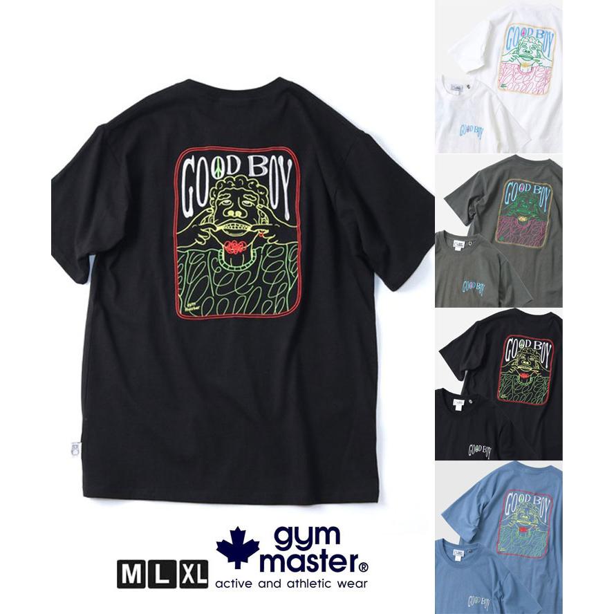 爆買 / gym master ジムマスター Tシャツ メンズ 半袖 7.4oz GOOD BOY 刺繍Tee G721706 春夏 厚手 刺繍Tシャツ コットン カジュアル アウトドア | gym master