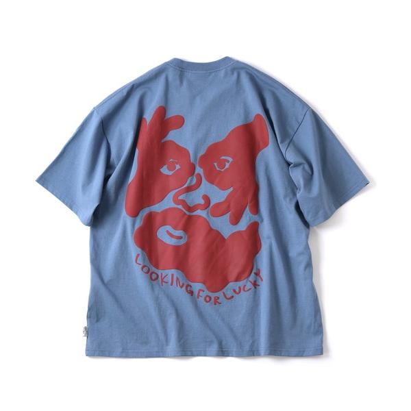 爆買 / gym master ジムマスター Tシャツ 半袖 7.4oz LOOKING FOR LUCKY ビッグTee G721708 ビッグTシャツ オーバーサイズ 厚手 プリントTシャツ | gym master | 07