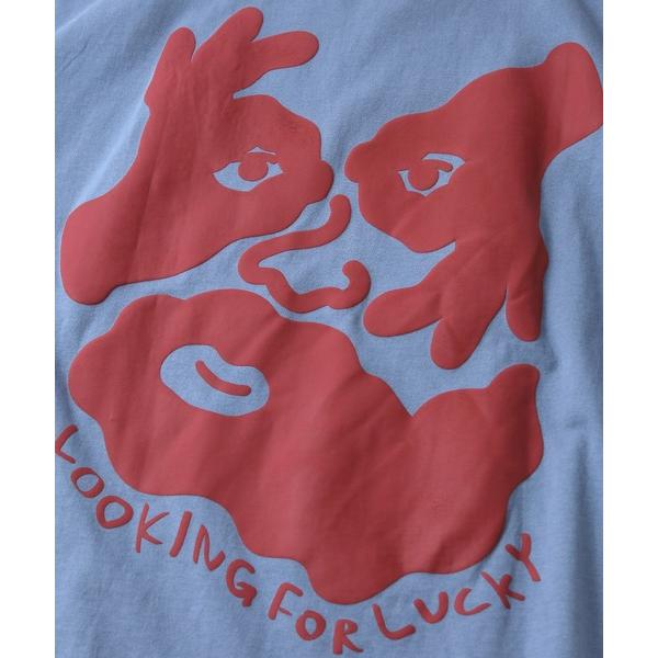 爆買 / gym master ジムマスター Tシャツ 半袖 7.4oz LOOKING FOR LUCKY ビッグTee G721708 ビッグTシャツ オーバーサイズ 厚手 プリントTシャツ | gym master | 08
