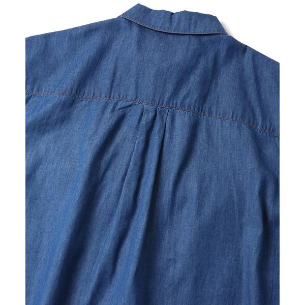 シャツ メンズ 春夏 gym master ジムマスター 半袖デニムシャツ G721751 ライトデニム ヒッコリー コットン カジュアル | gym master | 10