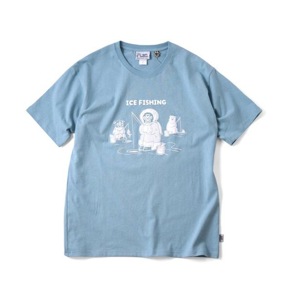 gym master ジムマスター 7.4oz ICE FISHING Tee G721791 メンズ 半袖 Tシャツ 春夏 ヘビーウェイト 厚手 プリントTシャツ コットン カジュアル アウトドア | gym master | 05