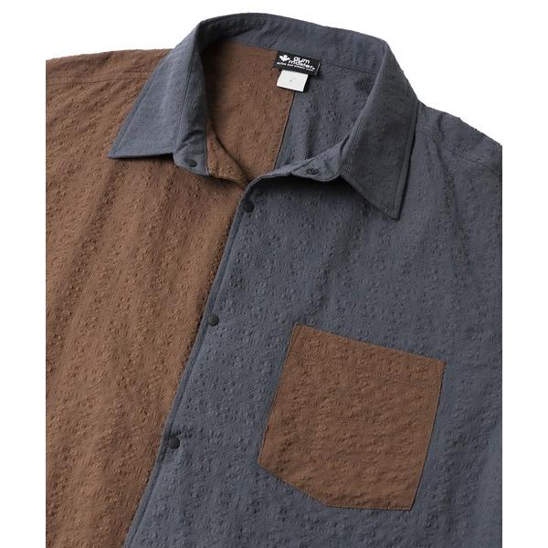 gym master ジムマスター 半袖シャツ メンズ 夏 シアサッカー 涼しい 軽量 スナップボタン カジュアル アウトドア 薄手 G733720 | gym master | 10