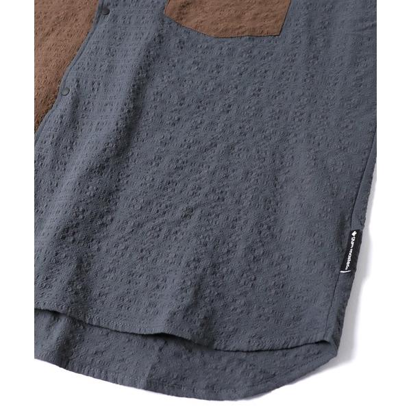 gym master ジムマスター 半袖シャツ メンズ 夏 シアサッカー 涼しい 軽量 スナップボタン カジュアル アウトドア 薄手 G733720 | gym master | 11