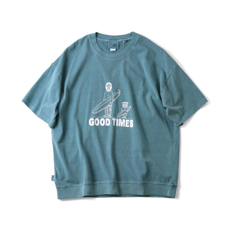 gym master ジムマスター 6.2oz ピグメント GOOD TIMES ビッグTEE G733784 半袖 Tシャツ オーバーサイズ ピグメント加工 プリントTシャツ アウトドア | gym master | 05
